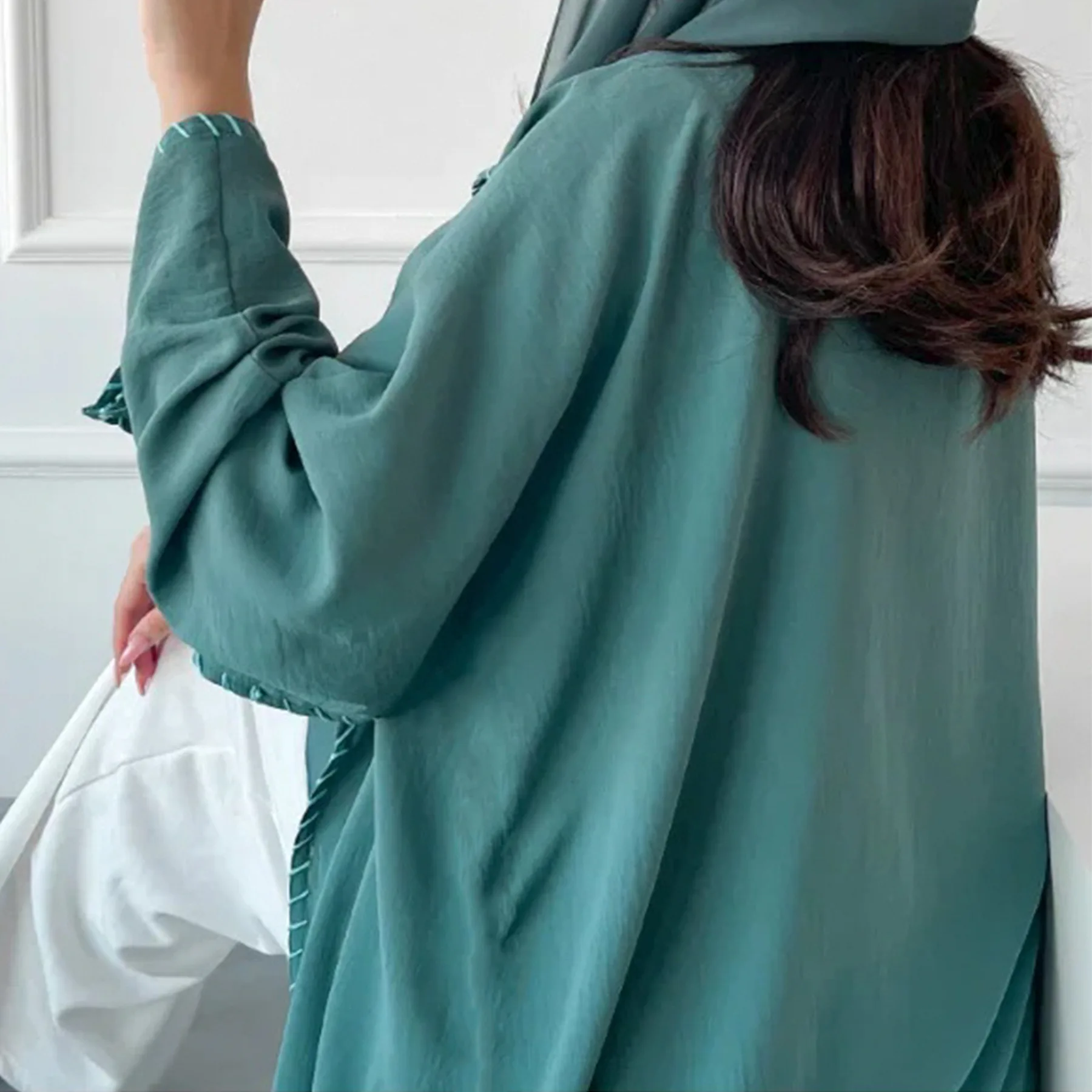 Embroidery Kebaya - Marokko Kimono Open Abaya Luxe Dubai