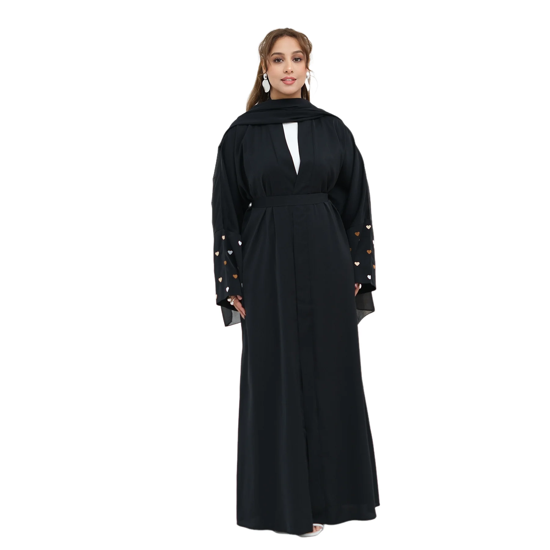 Embroidery Kebaya - Nieuwe geborduurde cardigan dames moslim hijab