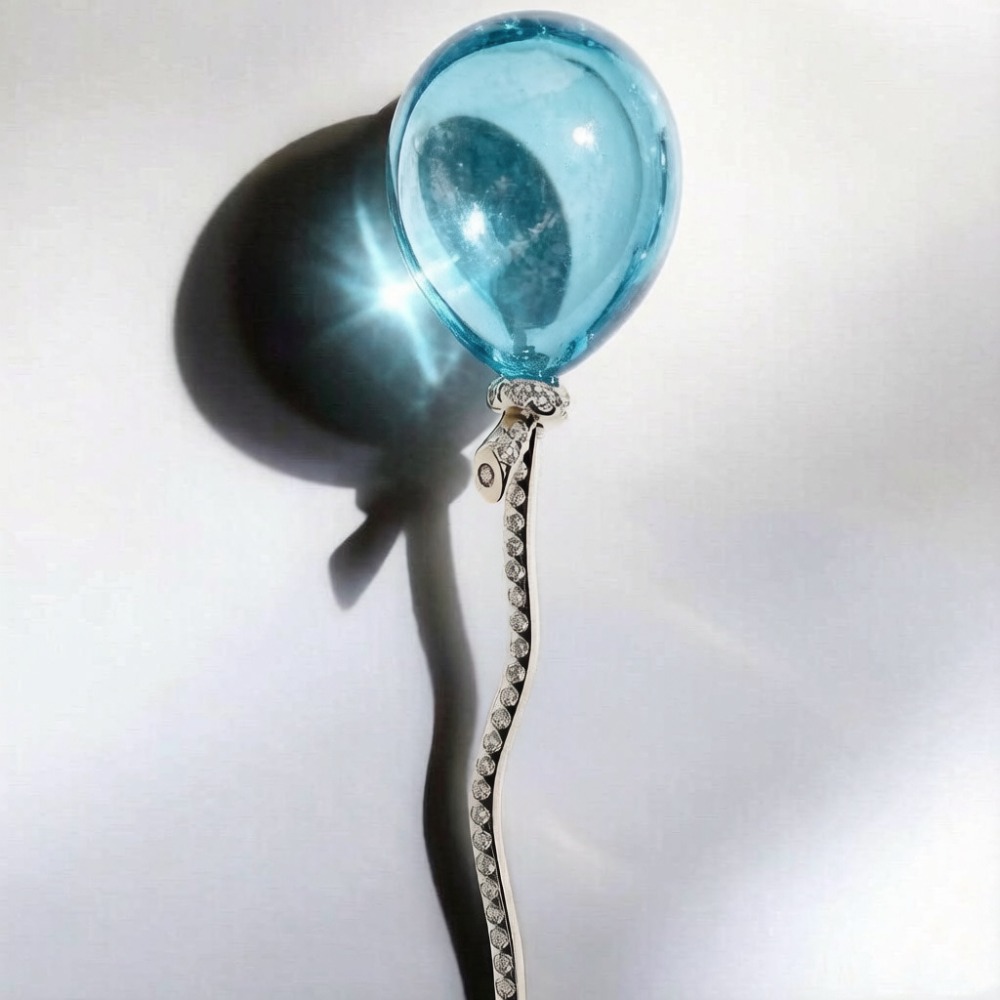 Prachtige blauwe schatballonbr - Embroidery Bali recensie en prijs