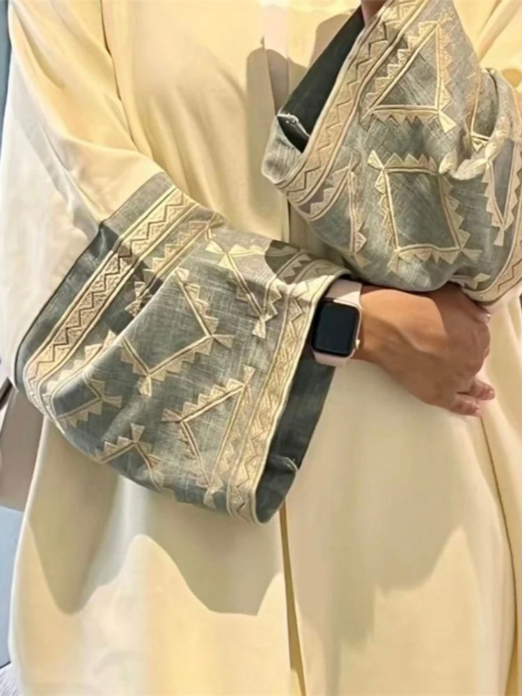 Eid Borduurwerk Kimono Abaya D - Embroidery Kebaya recensie en prijs
