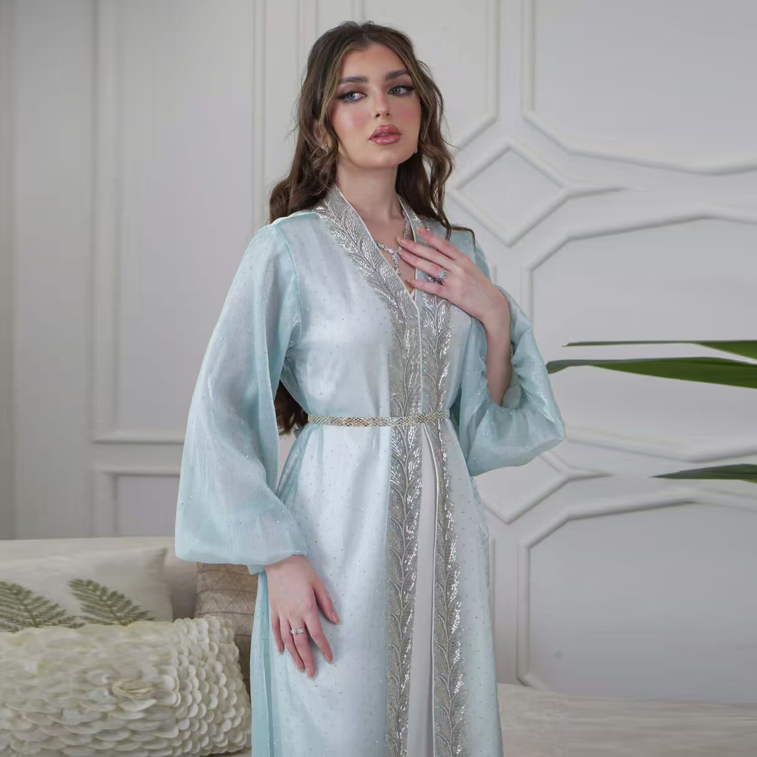 Eid Mubarak Djellaba Kimono Ve - Embroidery Kebaya recensie en prijs