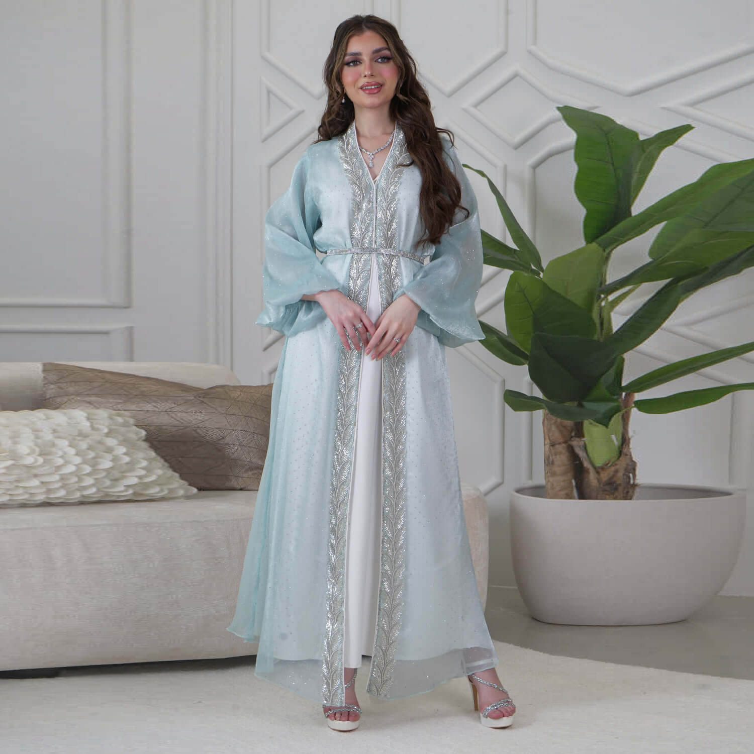 Eid Mubarak Djellaba Kimono Ve - Embroidery Kebaya recensie en prijs