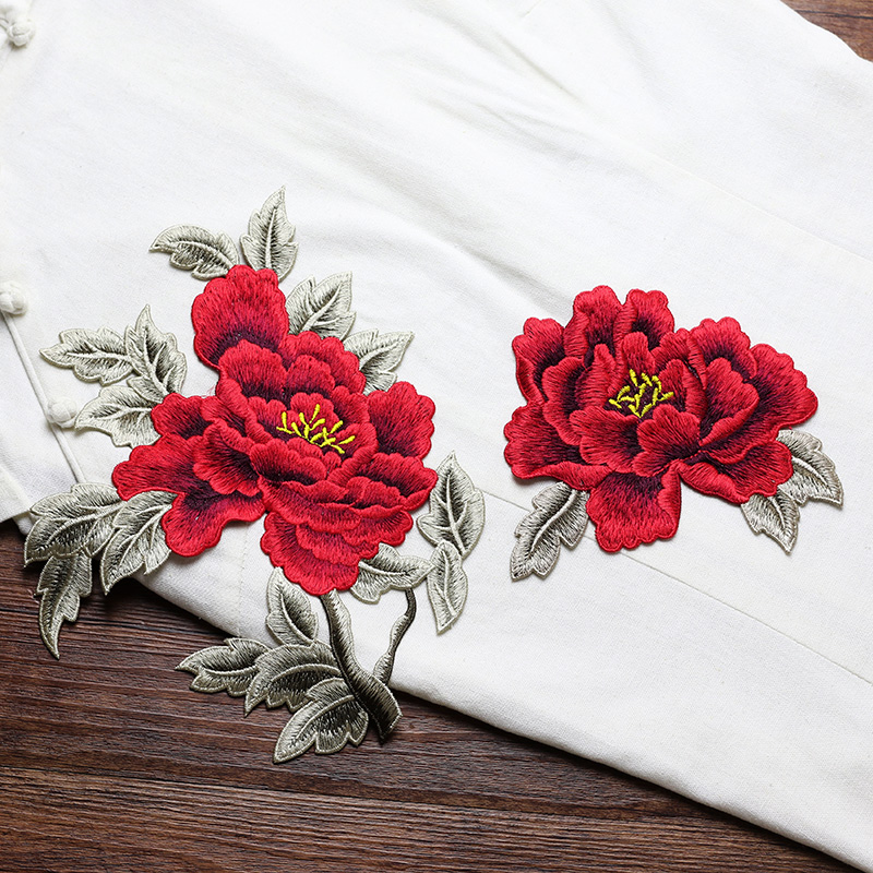 1 paar rood roze geel borduurw - Embroidery Yellow Dress recensie en prijs