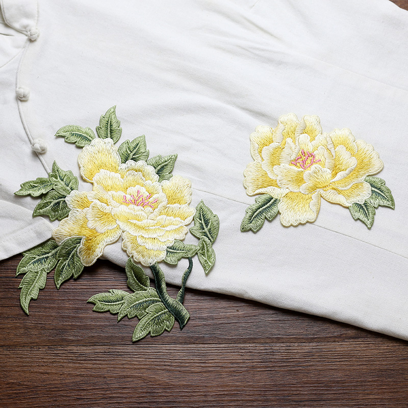 1 paar rood roze geel borduurw - Embroidery Yellow Dress recensie en prijs
