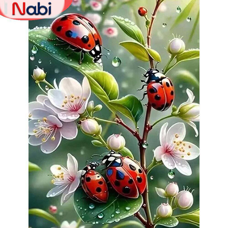 Nabi 5d diamant schilderij lie - Embroidery Lady Bug recensie en prijs