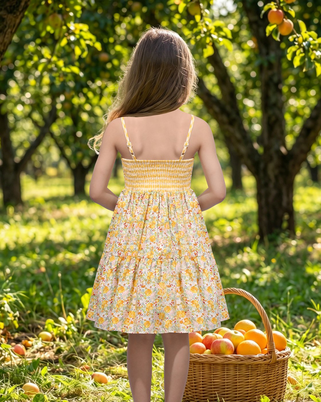 Meisjesjurk Geel Gingham Fiets - Embroidery Yellow Dress recensie en prijs