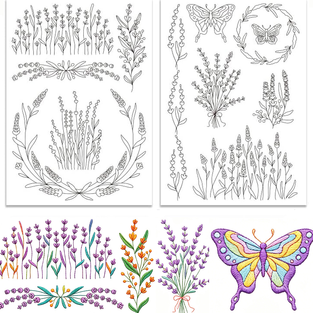 Lavendelbloem Vlinder Wateropl - Embroidery Meaning recensie en prijs