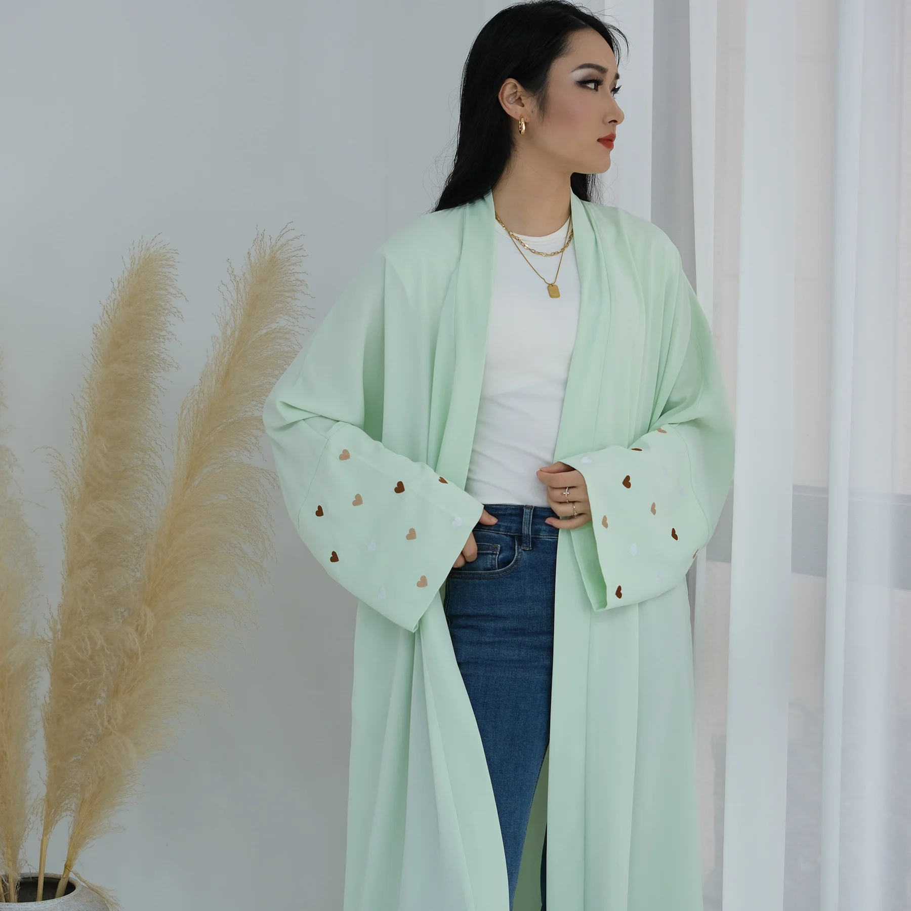 Eid-hartborduurwerk lange robe - Embroidery Kebaya recensie en prijs