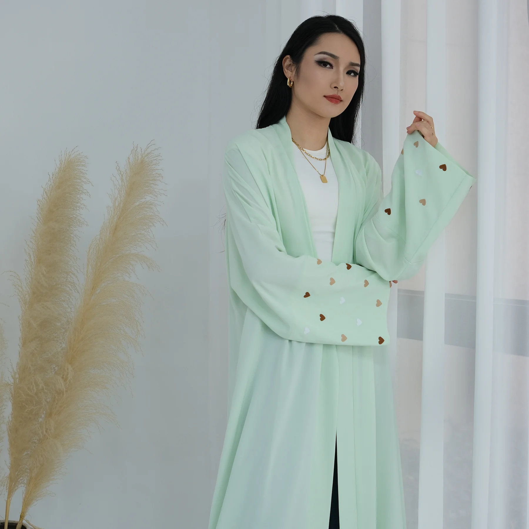 Eid-hartborduurwerk lange robe - Embroidery Kebaya recensie en prijs