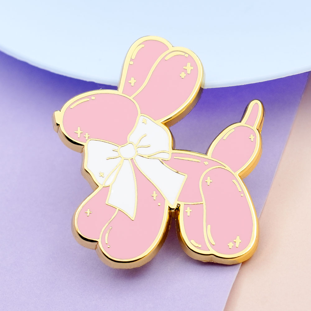 Roze Ballon Hond Emaille Pin S - Embroidery Bali recensie en prijs